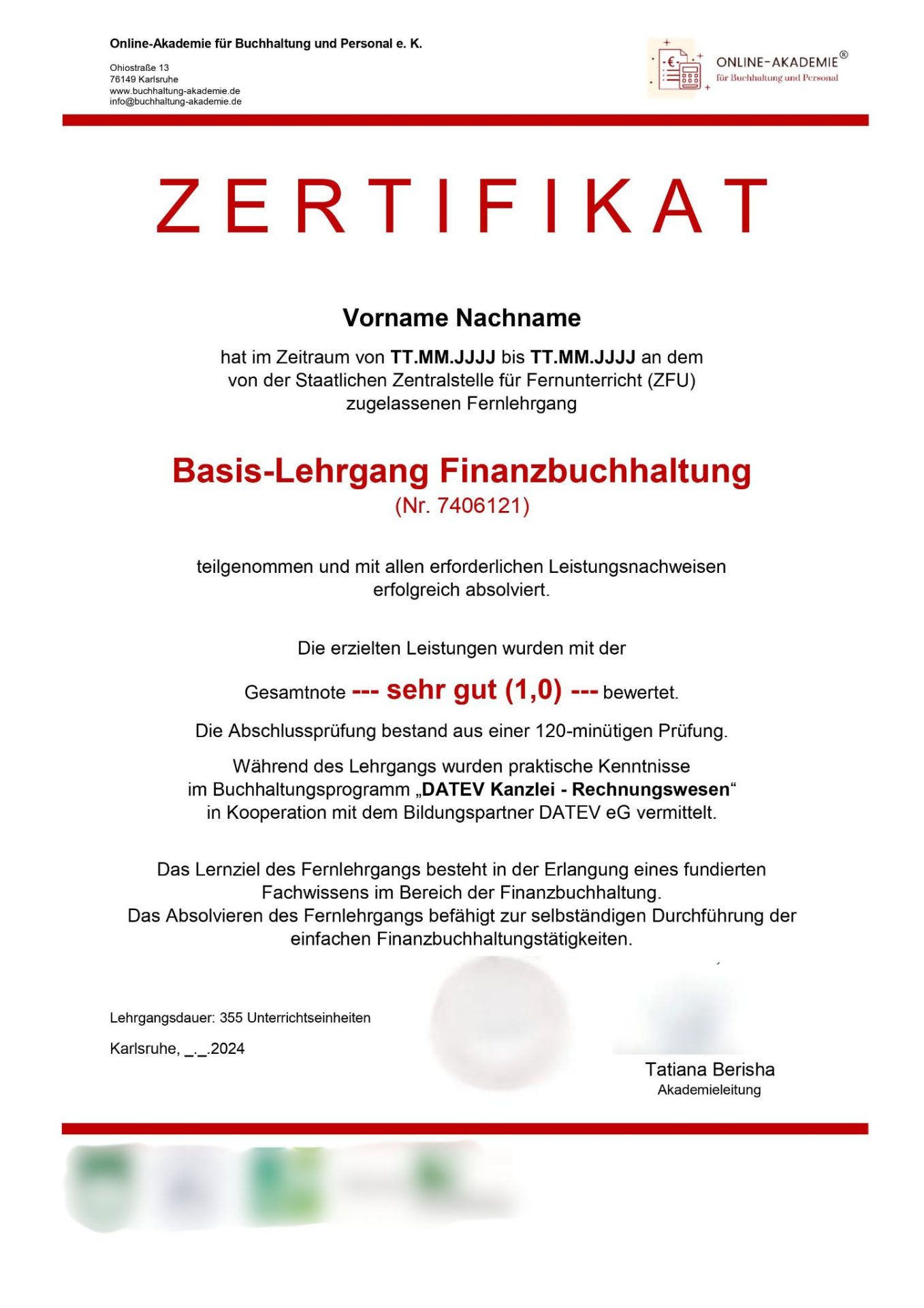 Finanzbuchhaltung Zertifikat