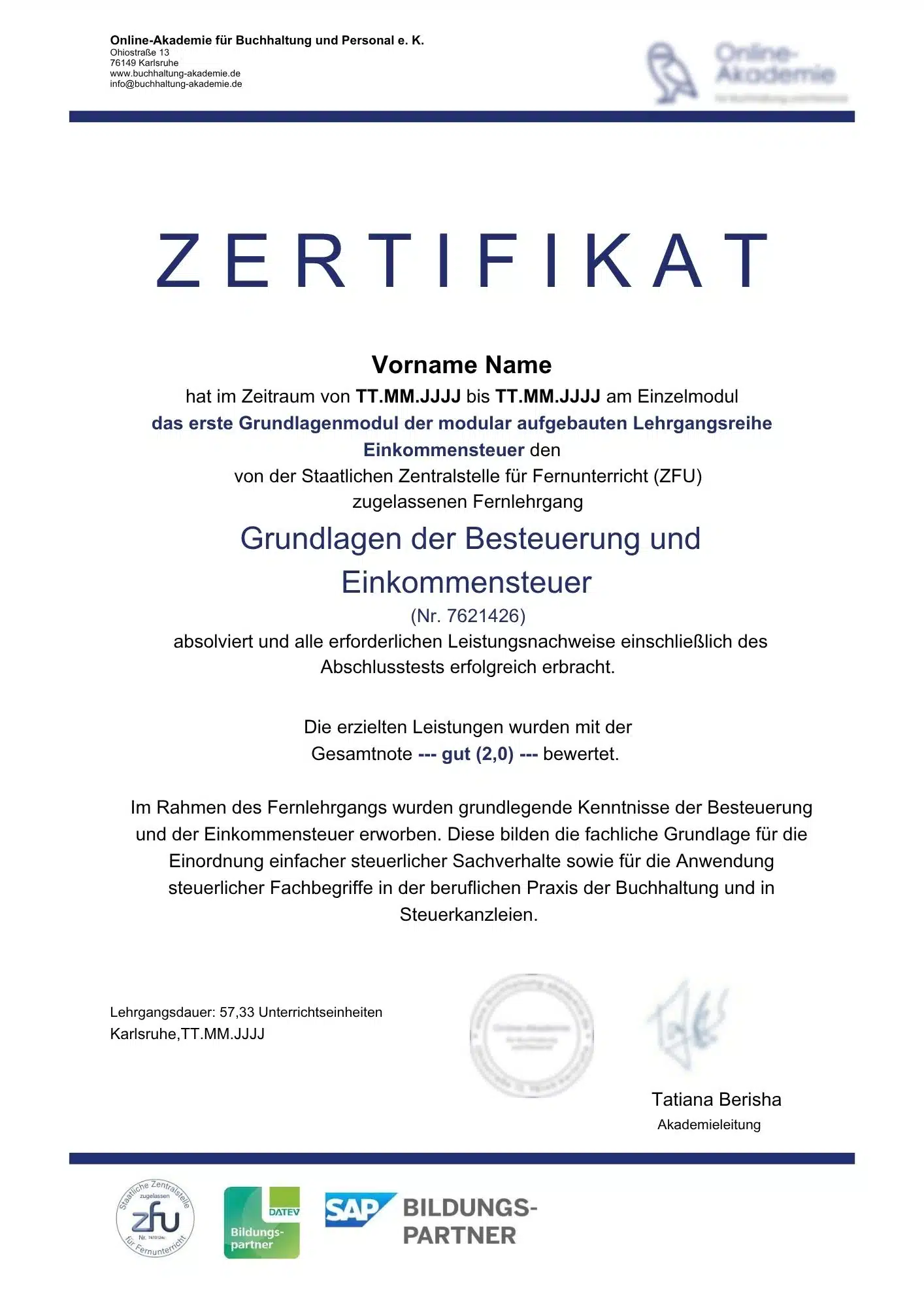 Zertifikat_Modul l_Grundlagen der Besteuerung und ESt.pdf Zertifikat Fibu